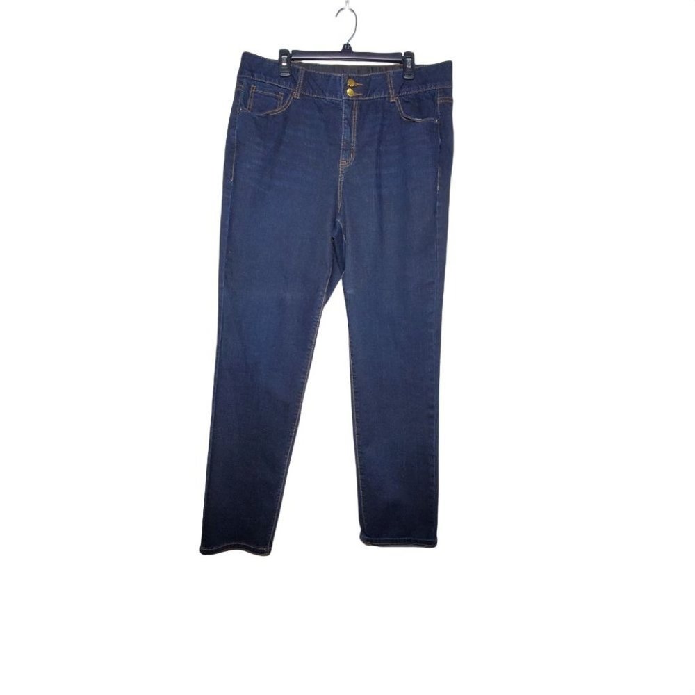 Lane Bryant High Rise Straight Dark Wash Denim Jeans Plus Size 18